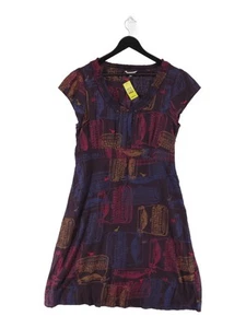 White Stuff Women's Midi Dress UK 16 Purple Cotton with Viscose A-Line - Picture 1 of 6