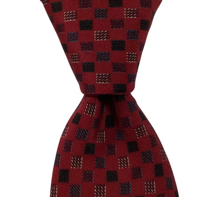 Corbata ajustada MISSONI vintage para hombre 100 % seda diseñador ESPAÑA geométrica roja usada en excelente estado Foto 1 de 3