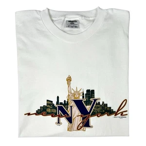 Camisa Vintage Años 90 New York Skyline Talla XL Camiseta de Recuerdo NY - Imagen 1 de 5
