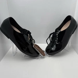 Scarpe stringate Birkenstock Saunders Oxford nere in vernice taglia 36 US L5 - Foto 1 di 10