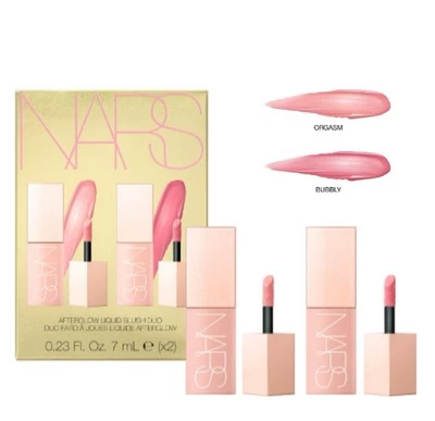 NARS Afterglow Liquid Blush Duo BUBBLY + ORGASM 0.23 oz each Limited Edition NIB - Image 1 of 4