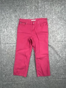 Tommy Hilfiger donna rosa caldo vestibilità rilassata gamba dritta ritagliata casual taglia 10 - Foto 1 di 8