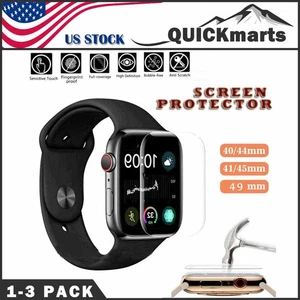 For Apple Watch Series 9 8/7/6/5/4/SE Ultra2 3 40/41/44/45/49mm Screen Protector - Picture 1 of 12