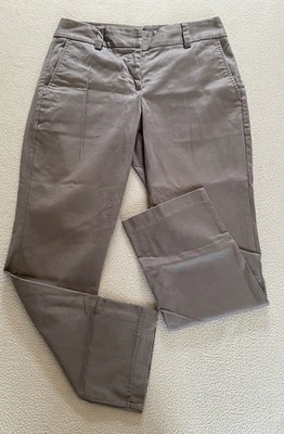 LANDS END TROUSERS SZ 8 AUTUMN CHINO WOMEN STRAIGHT GREY LADIES SMART POCKETS - Image 1 of 4