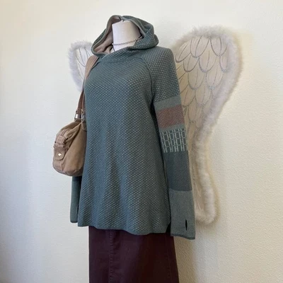 Suéter con Capucha Krimson Klover Para Mujer M Mezcla de Algodón Merino Estampado Geométrico Verde Foto 1 de 4