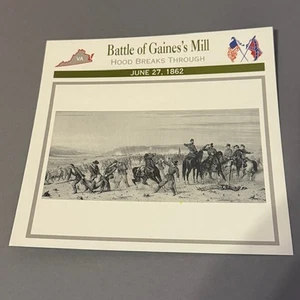 Vintage Civil War Card 1995 Atlas Military Battles Campaigns Gaines Mill 1862 VA - Picture 1 of 6