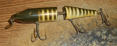 VINTAGE CREEK CHUB #3000 JOINTED HUSKY PIKIE/TOUGH SIOUX CITY GLASS EYED MODEL! - Image 1 of 4