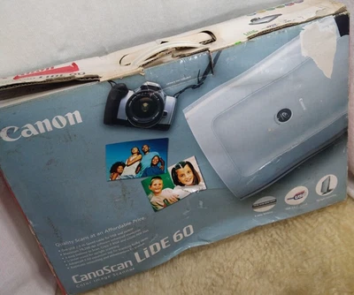CANON SCANNER CANOSCAN LIDE 60 FLATBED SCANNER USB COLOR DESKTOP SCANNER - Image 1 of 4