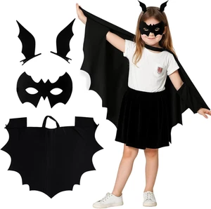 Fledermaus Kostüm Kinder 3-teiliges Set Halloween Karneval - Bild 1 von 7