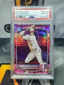 2025 BOWMAN CHROME PROSPECT   GUM BALL #BCP139 KYLE DEBARGE  PSA 10 - Picture 1 of 2