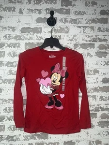 NWT! Carter's Disney Minnie Mouse Crewneck Long Sleeve Tee Size 12 red - Picture 1 of 6