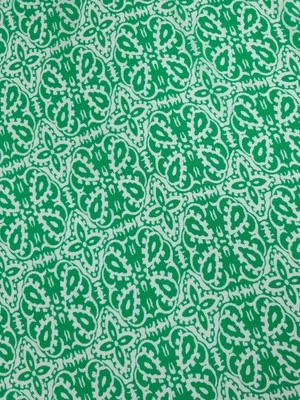 Tela de crepé viscosa damasco verde claro Foto 1 de 4