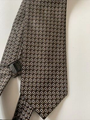 Alexander Julian 领带 黑色 棕色 白色 米色 几何图案 60 x 3.5 英寸 漂亮 — 第 1/4 张图片