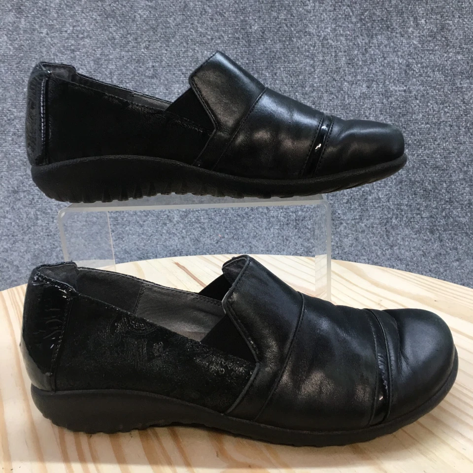 Zapatos Naot para mujer 39 Miro informales cómodos sin cordones mocasines planos de cuero negro Foto 1 de 4
