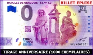 UEUM / BATAILLE DE GERGOVIE / BILLET 0 € / NULL EURO-SCHEIN 2021-1* - Picture 1 of 1