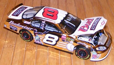 Dale Earnhardt Jr. 2003 RCCA 1/32 Scale Budweiser/All Star Game 24kt Gold Car - Image 1 of 4