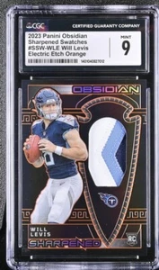 2023 OBSIDIAN WILL LEVIS SHARPENED SWATCHES ELECTRIC ETCH ORANGE ROOKIE 🔥8/49🔥 - Picture 1 of 2