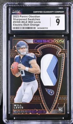 2023 OBSIDIAN WILL LEVIS SHARPENED SWATCHES ELECTRIC ETCH ORANGE ROOKIE 🔥8/49🔥 - Image 1 of 2