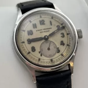 Reloj Militar Automático Parachoques 31mm Girard Perregaux Sea Scout Años 40 De Colección - Imagen 1 de 7