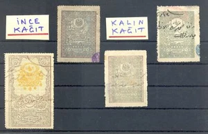 TURKEY 1912 ca. - RAILWAY - 4 x REVENUE ST. -RW HEDJAZ ---F/VF -@9 - Picture 1 of 1