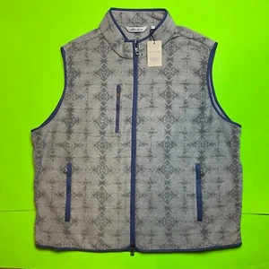 Peter Millar Men's XXL Micro Shearling Fleece Vest Mountain Grey Golf NEW $198 - Picture 1 of 12