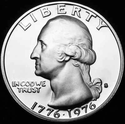1976 S Washington Quarter BU 40% SILVER Bicentennial US Coin - Image 1 of 2
