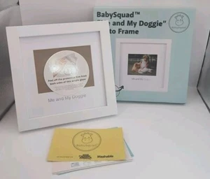 Baby Squad Me And My Doggie Pet Photo Frame Wall Hanging / Tabletop 7"x7" New - Picture 1 of 6