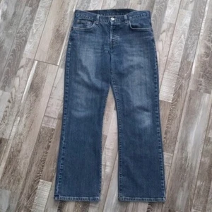 Lucky Brand Latzhose Button Fly Flare Denim Jeans Y2K Retro Vibes Gr. 28 SCHÖN - Bild 1 von 10