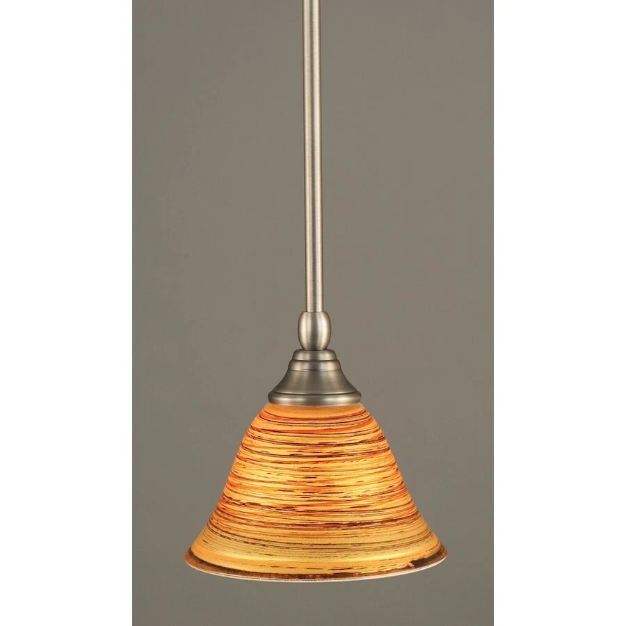 Toltec Lighting Stem Mini Pendant, 7' Firre Saturn Glass - 23-BN-454 - Изображение 1 из 1