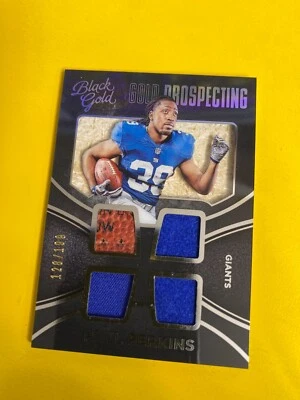 RS25175 2016  Black Gold Gold Prospecting JERSEY FB White Gold Paul Perkins /199 - Image 1 of 2