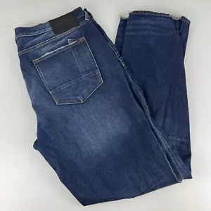 PRPS Rare Jeans Mens 40x34 Blue Distressed Demon Button Fly Straight - Picture 1 of 7