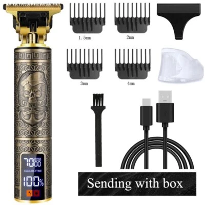 LCD Hair Clippers Professional Cordless Shaving Machine Trimmer Barber Beard - Image 1 of 4