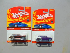 HOT WHEELS 🍒2 CHEVY NOMADS #16 BRIGHT PURPLE & #16 BROWN CHEVY NOMAD CLASSICS - Bild 1 von 3