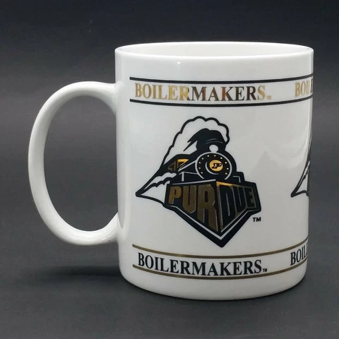 Purdue Boilermakers Ceramic Coffee Mug Train Logo White Black Licensed M Ware Cover