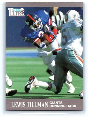 1991 Ultra #225 Lewis Tillman  Football New York Giants - Image 1 of 2