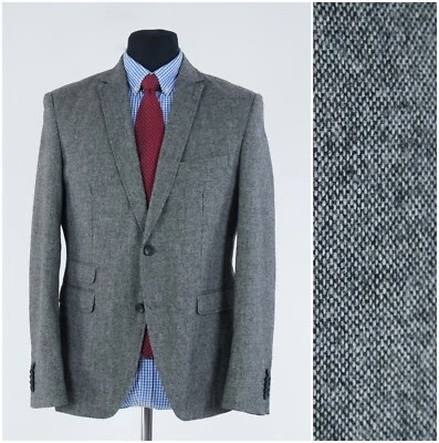 Abrigo deportivo gris para hombre 42R talla EE. UU. ANGELO LITRICO chaqueta blazer ojo de pájaro Foto 1 de 4