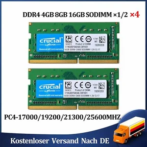 Crucial 8GB 16GB DDR4 RAM 2400 2666 3200 MHz SO-DIMM 1.2V 260Pin für Laptop Neu - Bild 1 von 13