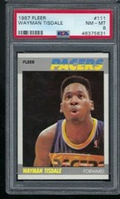 1987 Fleer Basketball #111 Wayman Tidale PSA 8