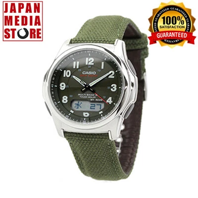 CASIO WAVE CEPTOR WVA-M630B-3AJF Green Dial Tough Solar Atomic Radio Men Watch - Image 1 of 4