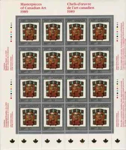 Canada - Scott 1241 - Full Pane of 16 Stamps - Masterpieces of Art - 1989 - Picture 1 of 1