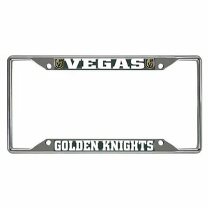 NEW NHL Las Vegas Golden Knights Car Truck Chrome Metal License Plate Frame - Picture 1 of 2