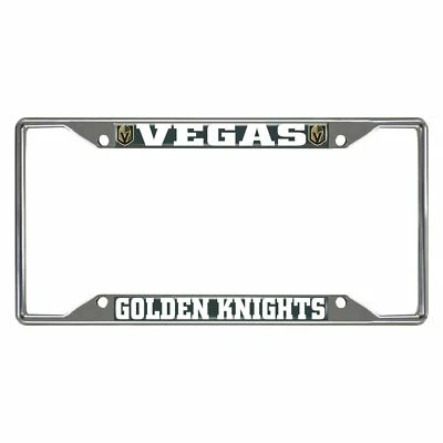 NUEVO NHL Las Vegas Golden Knights Coche Camión Cromo Metal Marco de Placa Foto 1 de 2