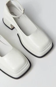 Jeffrey Campbell Empath Plateau Mary Jane Schuhe Größe 6 elfenbeinfarben - Bild 1 von 6