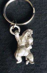 Pewter Disney EEYORE Winnie the Pooh Silver Metal Figurine Keychain F - Picture 1 of 2