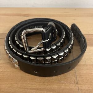 Vintage Hot Topic Silver Studded Belt Size 46 Goth Punk Leather