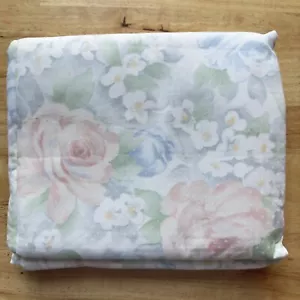 Rare NOS Charisma By Fieldcrest 310 Supima Cotton Rose QUEEN Duvet Cover USA VTG - Picture 1 of 11