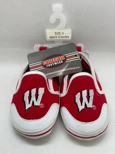 Wisconsin Badgers Infant/Baby Shoes Size 4/Ages 9-12 Months - Picture 1 of 7