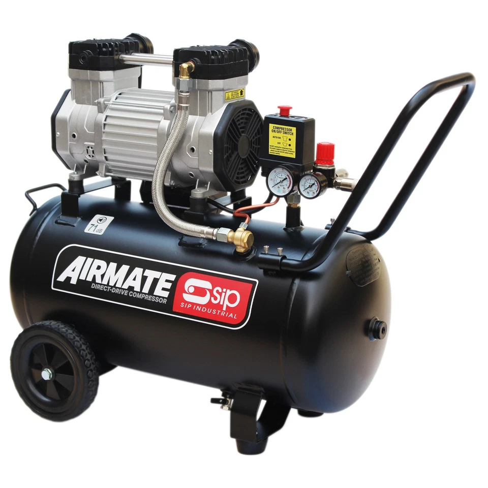 SIP Airmate Air Compressor Direct Drive Low Noise Oil-Free 230V 50L 3hp 15CFM - Image 1 of 4