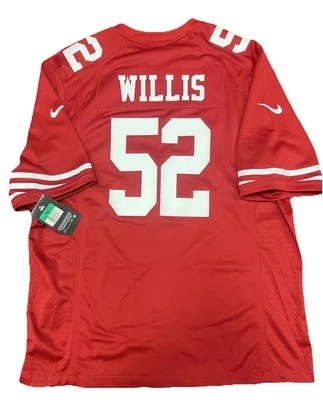 New Patrick Willis San Francisco 49ers Nike Mens Red XL Game Screen Print Jersey - Image 1 of 4