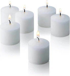 White Votive Candles - Box of 72 Unscented Candles - 10 Hour Burn Time - Bulk Ca - Picture 1 of 12